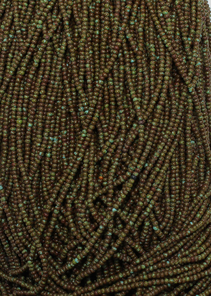 Miyuki Seed Beads - Picasso Transparent Saffron 8/0