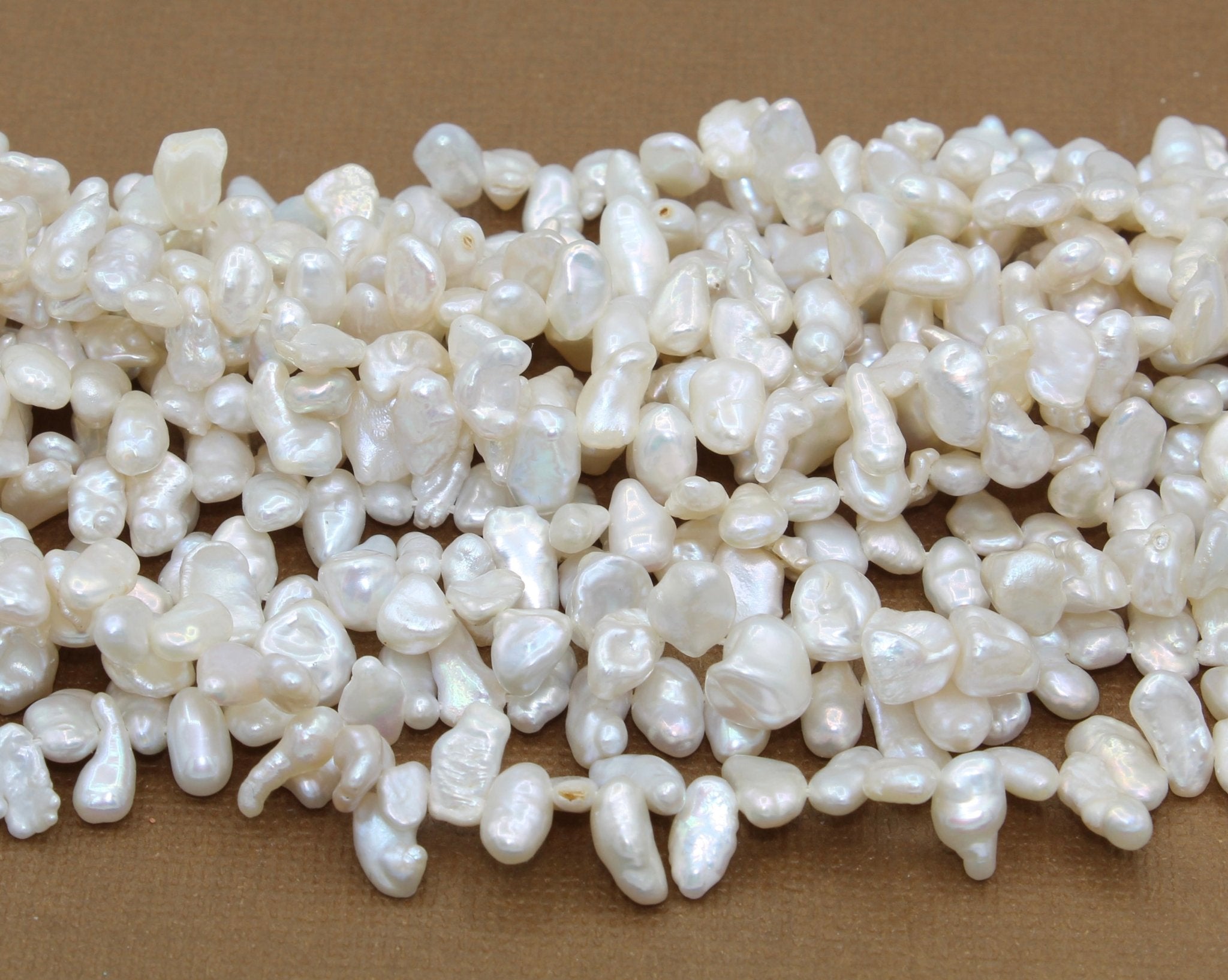 white keshi pearls