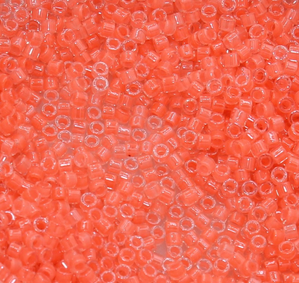 Delica beads flamingo orange