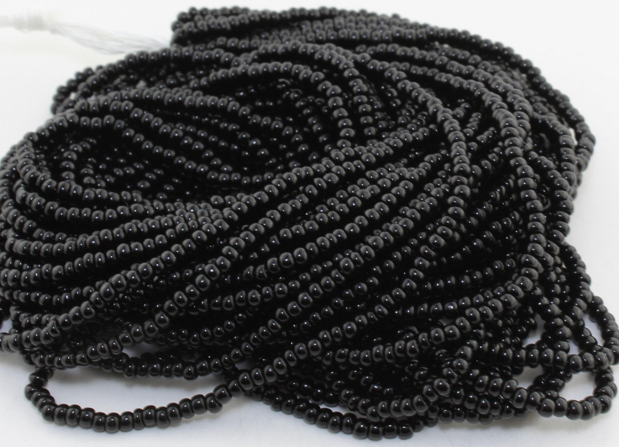 black seed beads 10/0