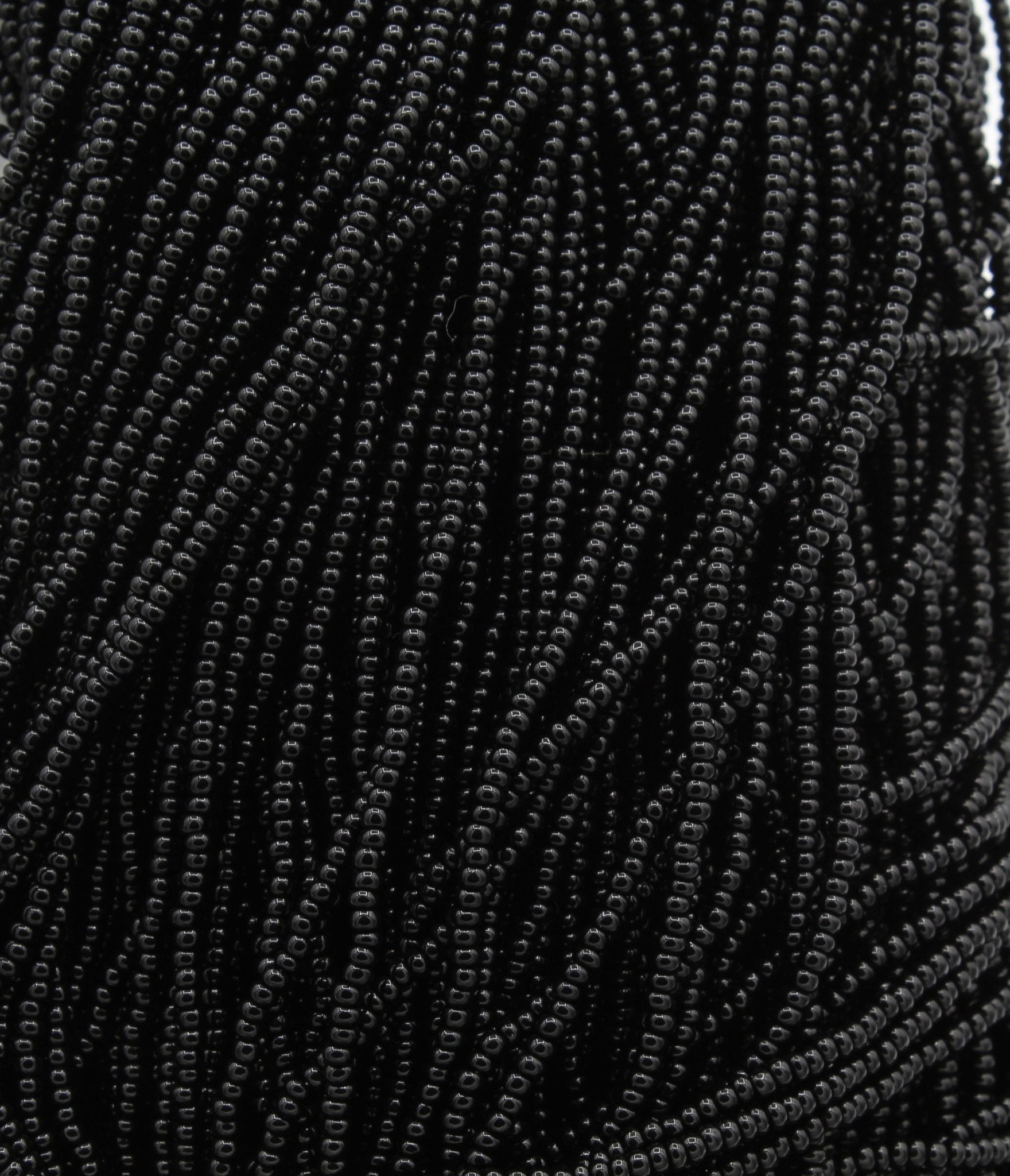 Black opaque seed beads size 11