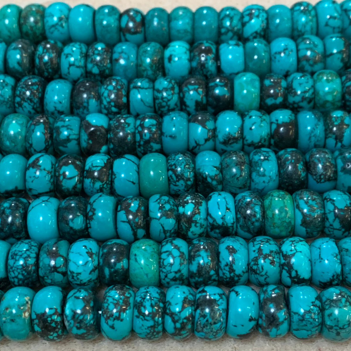 Turquoise Smooth Saucer Beads, 5.5 mm Saucer Shaped Gemstone Strand, Turquoise Spacer Beads, 16 Inches Turquoise Rondelle Bead Strand cheapest