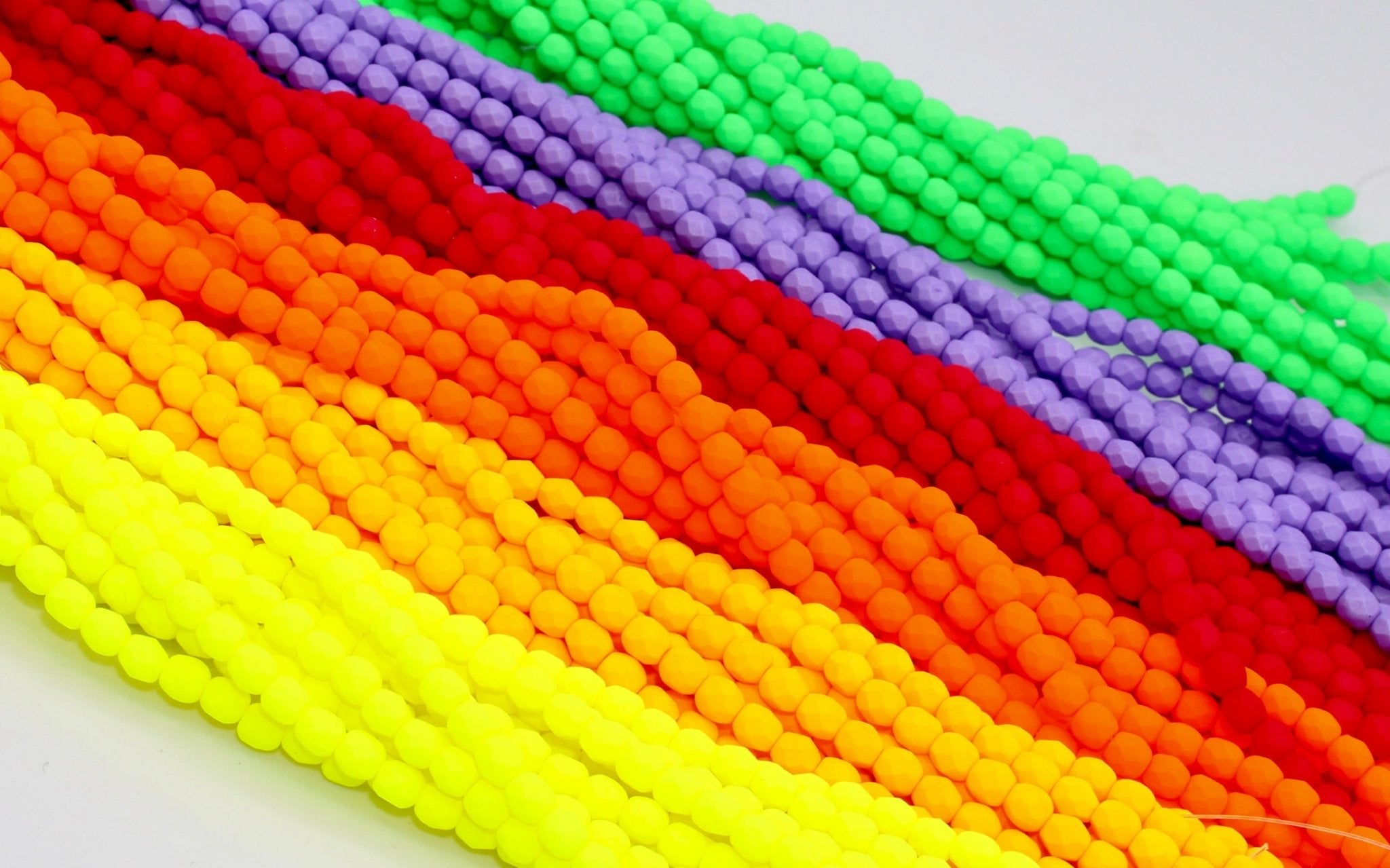 4mm Fire Polished Neon
