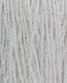 white opaque seed beads 10/0