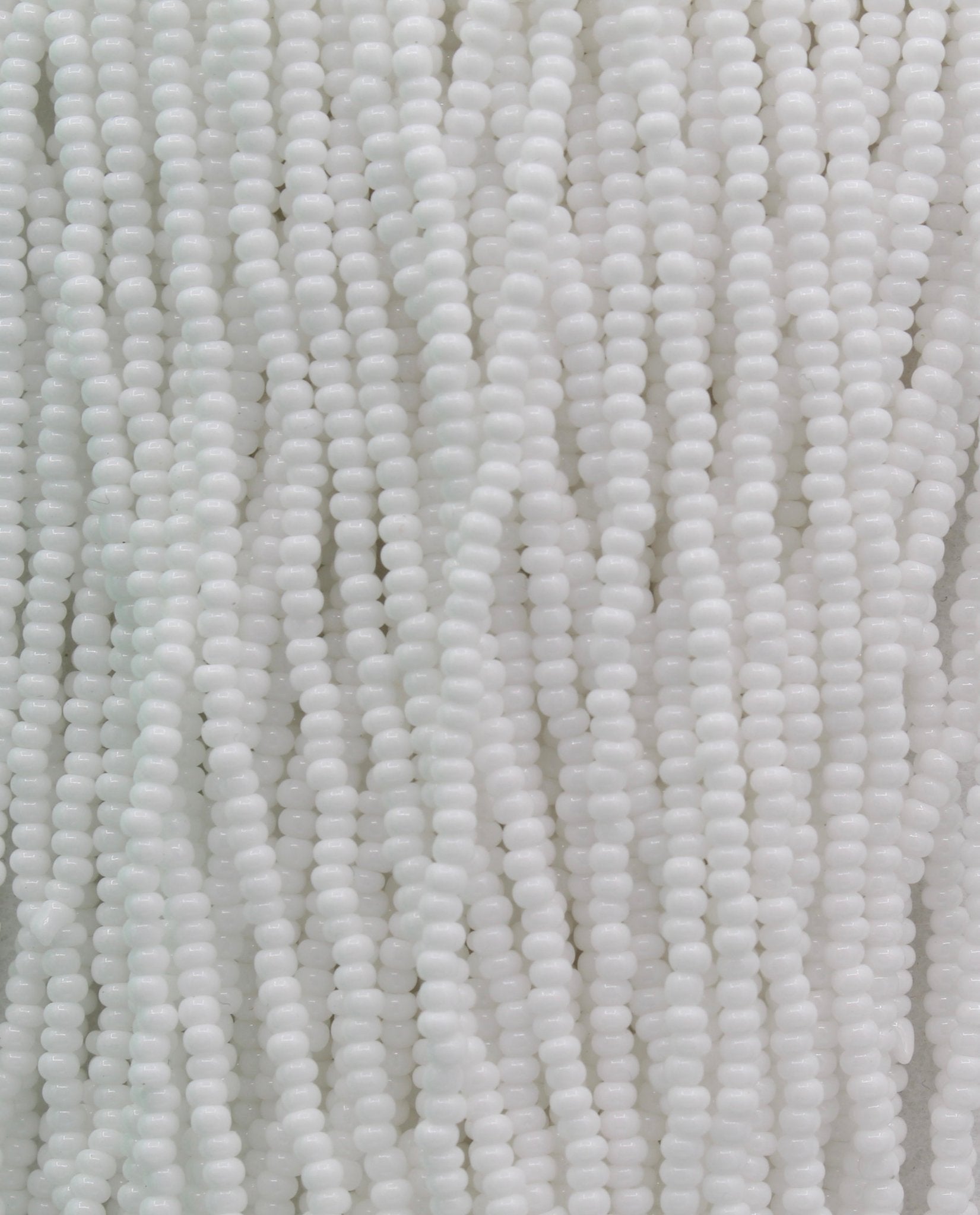 white opaque seed beads 10/0