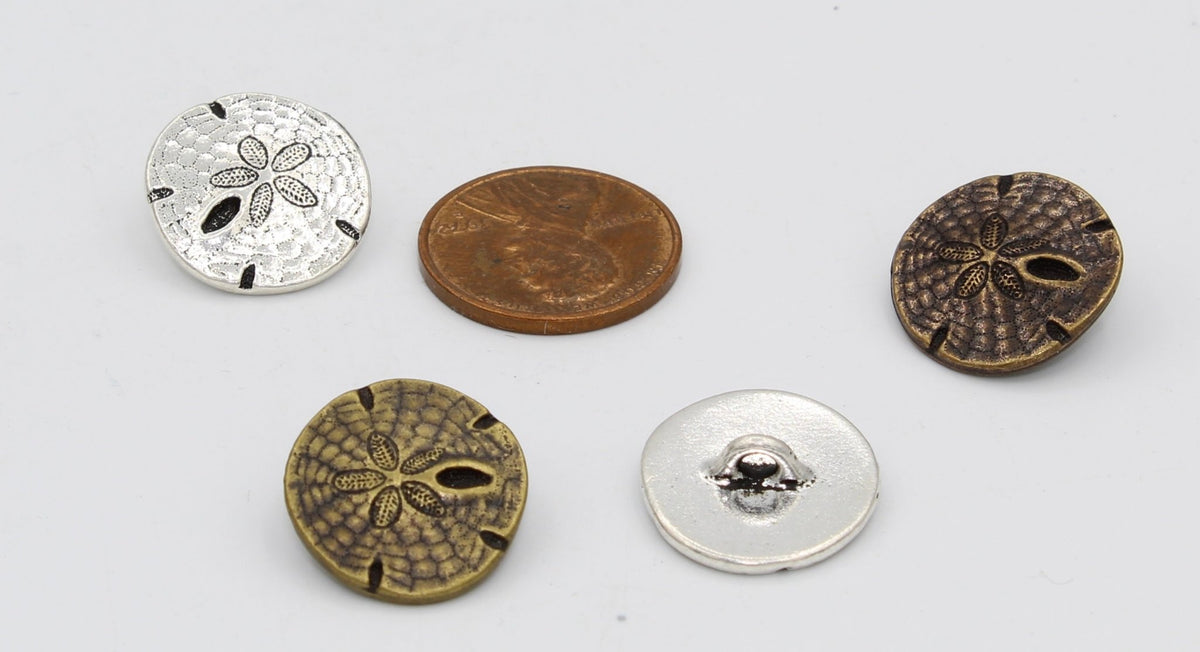 Tierra Cast Sand Dollar Buttons - 1/2