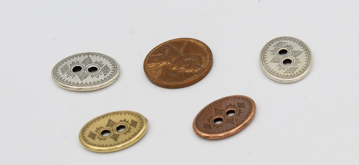 Tierra Cast Western Etched Buttons – Out West Beads
